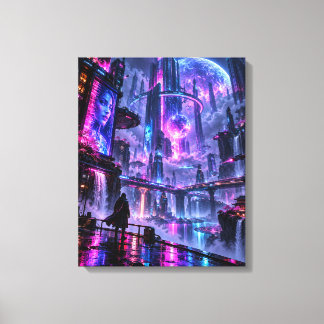 Toile Neon Dreams – Le Dernier Vagabond