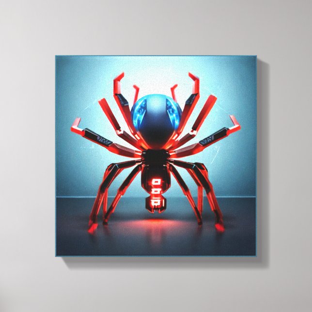 Toile Neon Spider Art (Recto)