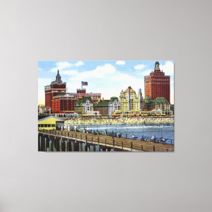 Toile New Jersey d'Atlantic City le long de Shoreline