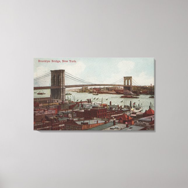 Toile New York City, New York Vue du pont Brooklyn (Recto)