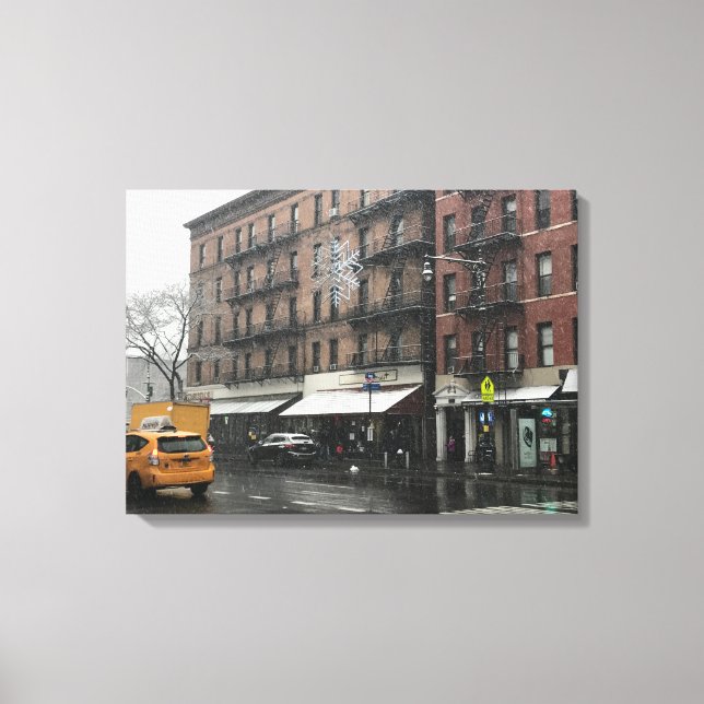 Toile New York City Upper West Side Snow Photographie (Recto)