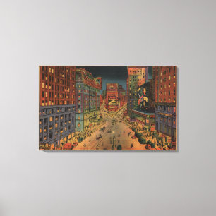 Toile New York City, vue de NYNight de Times Square