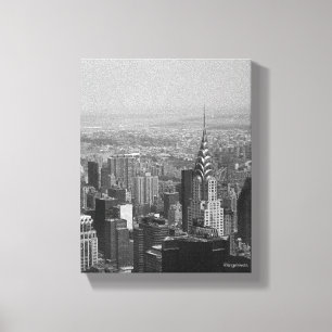 Toile New York, Manhattan Skyline B/W Photography