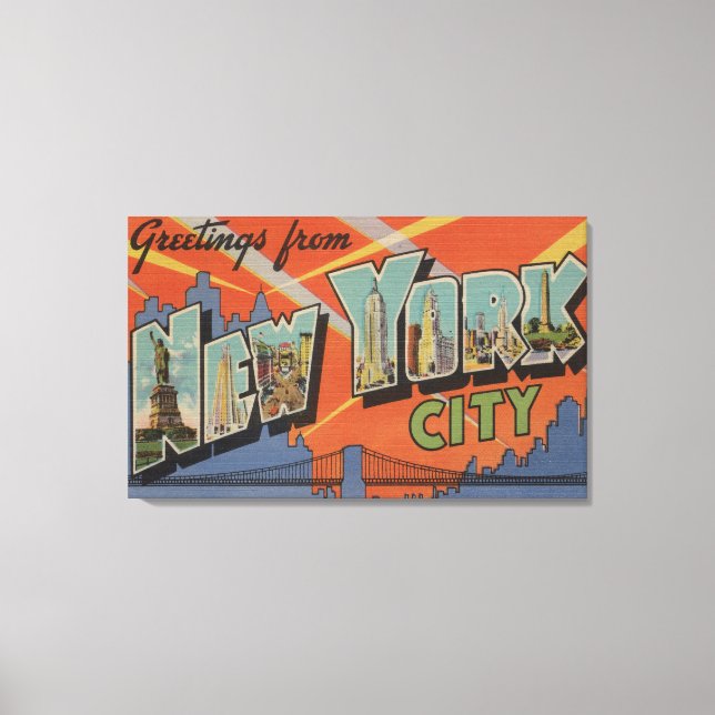 Toile New York, New York - Grandes Lettres Scènes 4 (Recto)