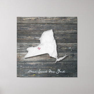 Toile New York Rustic Stretched Canvas Print