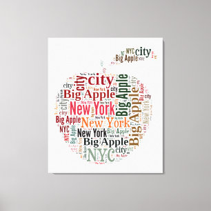 Toile New York words cloud