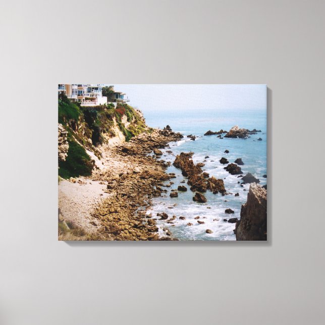 Toile Newport Beach California Rocky Coastline Photo (Recto)