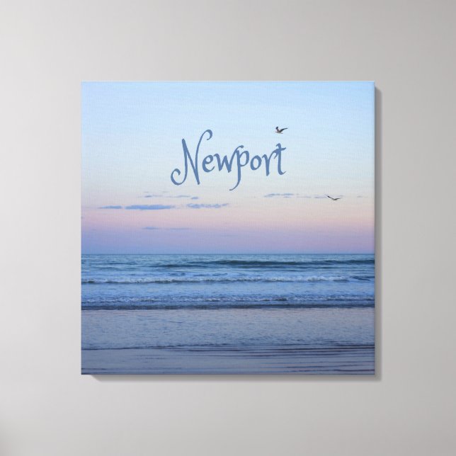 Toile Newport Beach Californie Ocean Sunrise Blue (Recto)