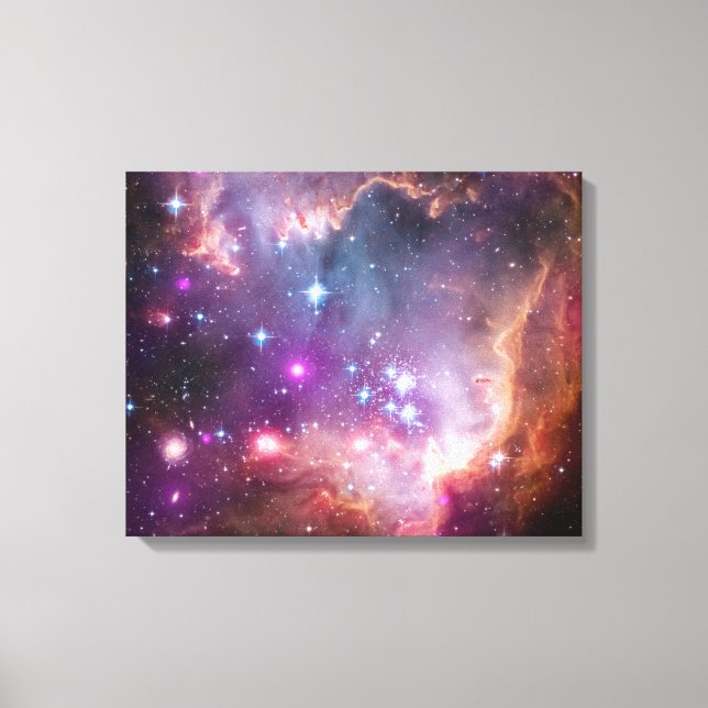 Toile NGC 602 : Clusters étoiles, petit nuage magellaniq (Recto)