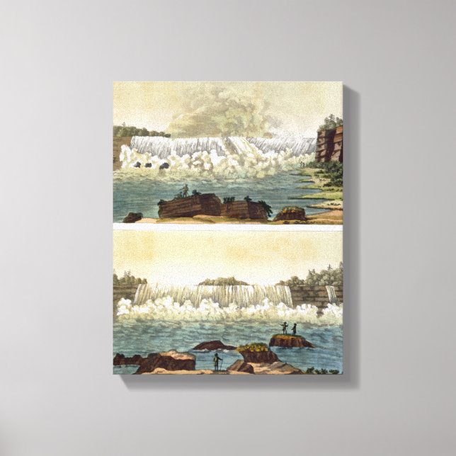 Toile Niagara Falls, 1818 (gravure en couleur) (Recto)