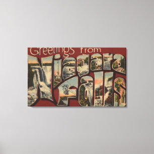 Toile Niagara Falls, New York - Grandes Lettres Scènes 3