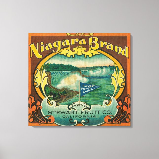 Toile Niagra Orange Étiquette (Recto)