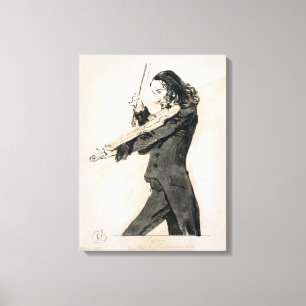 Toile Niccolo Paganini (1782-1840) jouant le violon, 1