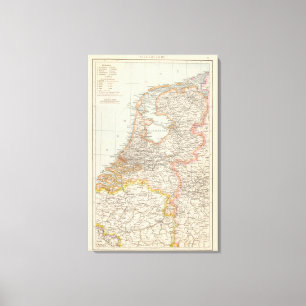 Toile Niederlande - carte néerlandaise