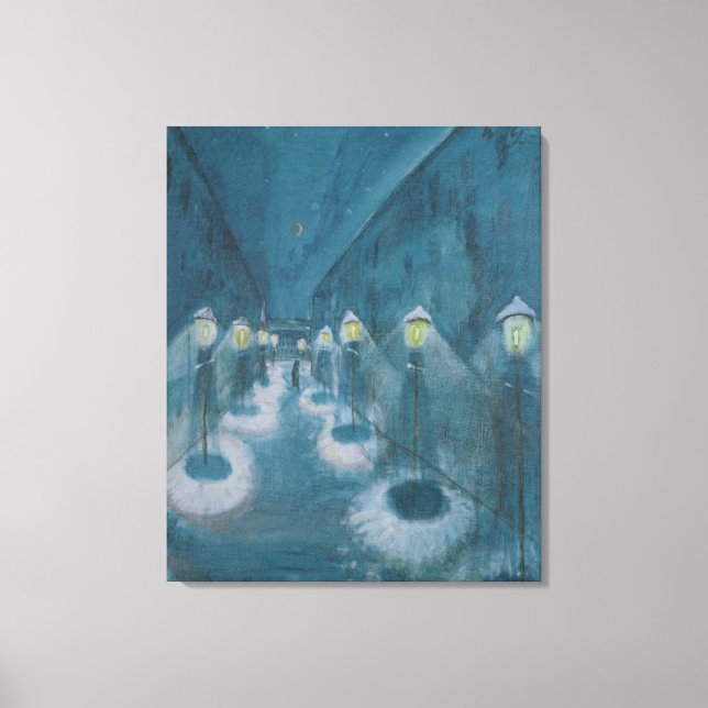 Toile Night Street (Street By Night) (1922) Walter Grama (Recto)