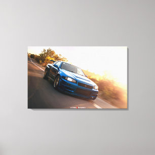Toile Nissan Skyline R34 VSpec II Nur en Californie