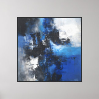 Toile Nocturne en cobalt et cendre