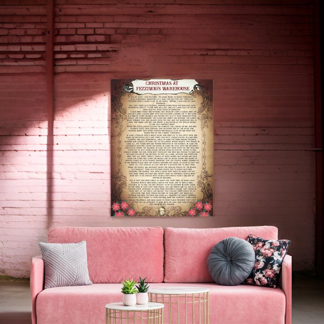Toile Noël à Fezzwig's Warehouse Noël Carol | (Créateur téléchargé)