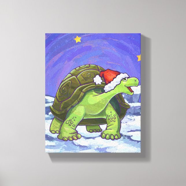 Toile Noël de la tortue nocturne étoilée (Recto)