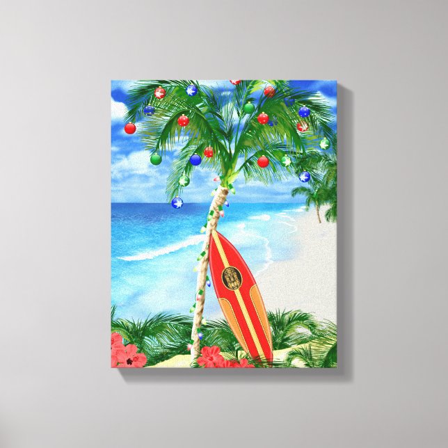 Toile Noël de plage (Recto)
