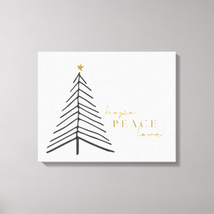 Toile Noël Holiday espoir paix amour Canvas Wall Art