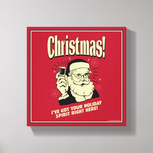 Toile Noël : J'ai ton esprit de vacances ici (Recto)
