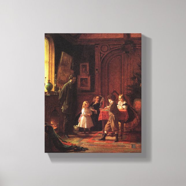 Toile Noël (Scène de Noël Vintage) (Recto)