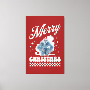 Toile Noël Yéti drôle humour de fêtes