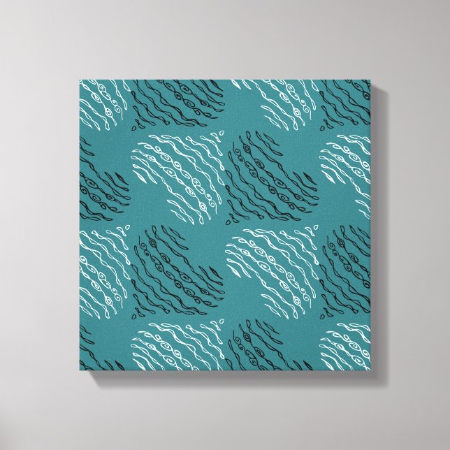 Toile Noir & Blanc Doublure Coeur Motif Art (Recto)