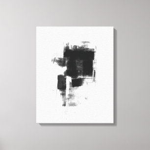 Toile Noir et blanc minimaliste Art Abstrait Nr111