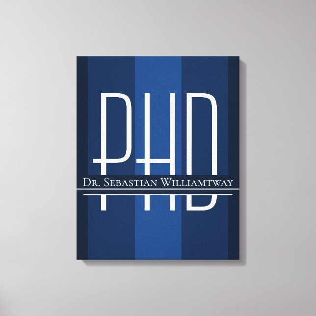 Toile Nom Blue Graduation PhD (Recto)