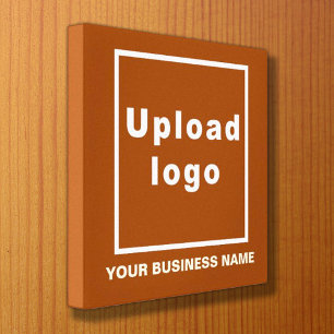 Toile Nom et logo de l'entreprise sur le Carré Brown