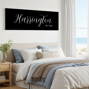 Toile Nom Signe Est Date Long Canvas Cadeau Famille