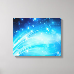 Toile Northern Light Stars blue + votre texte et vos idé