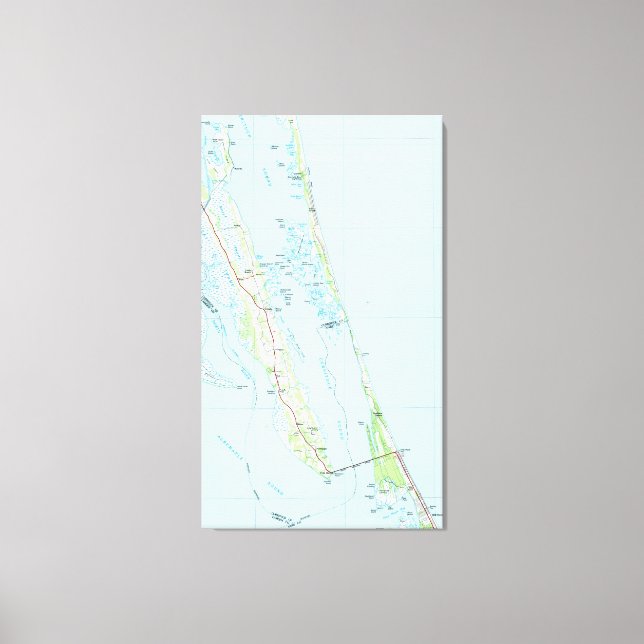 Toile Northern Outer Banks North Carolina Map (1985) (Recto)