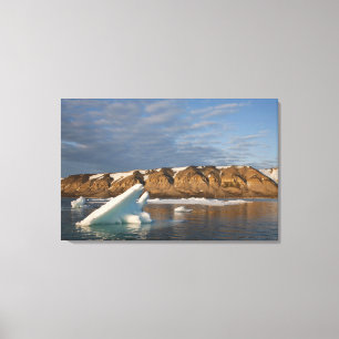 Toile Norvège, Svalbard, île de Spitsbergen, Coucher