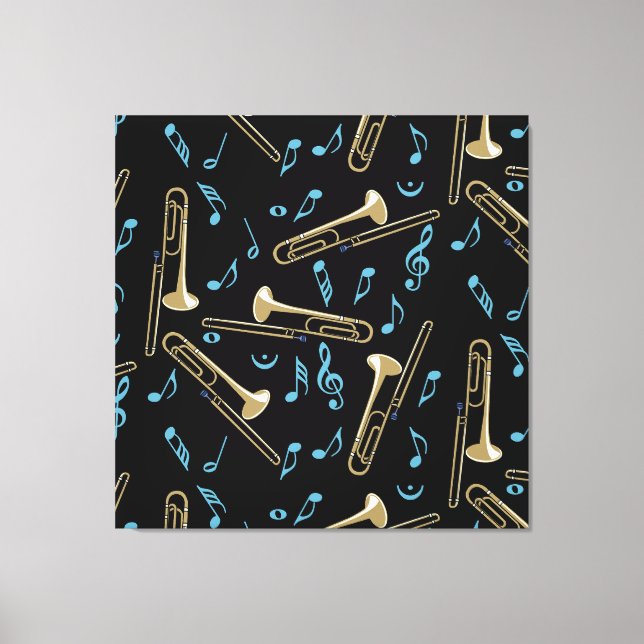 Toile Notes de musique Trombone (Recto)