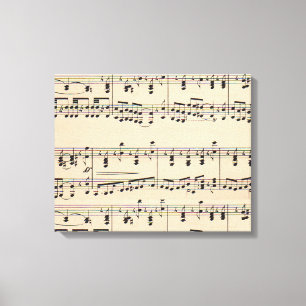 Toile Notes de partition vintage