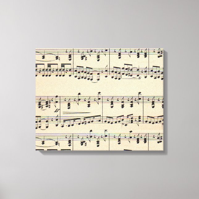 Toile Notes de partition vintage (Recto)