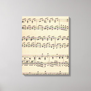 Toile Notes de partition vintage