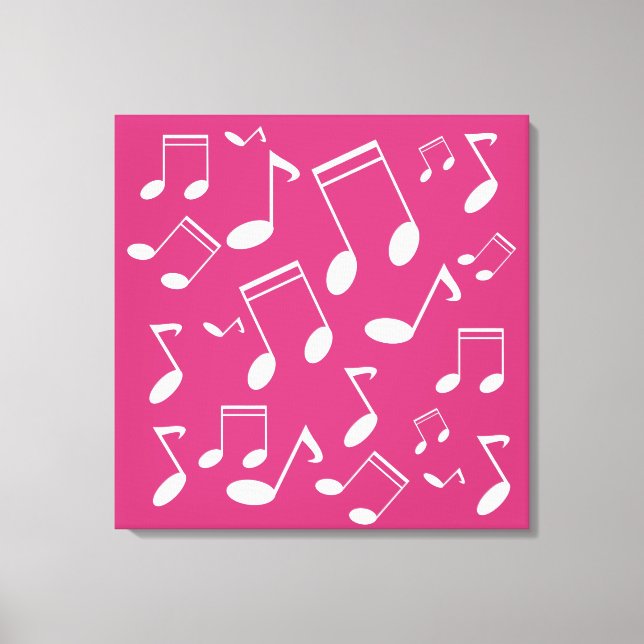 Toile Notes musicales blanches (Recto)