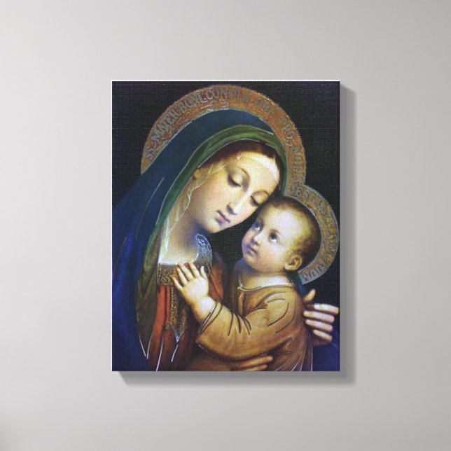 TOILE NOTRE DAME DE BONNE AVOCAT IMAGE DÉVOTIONNELLE. (Recto)