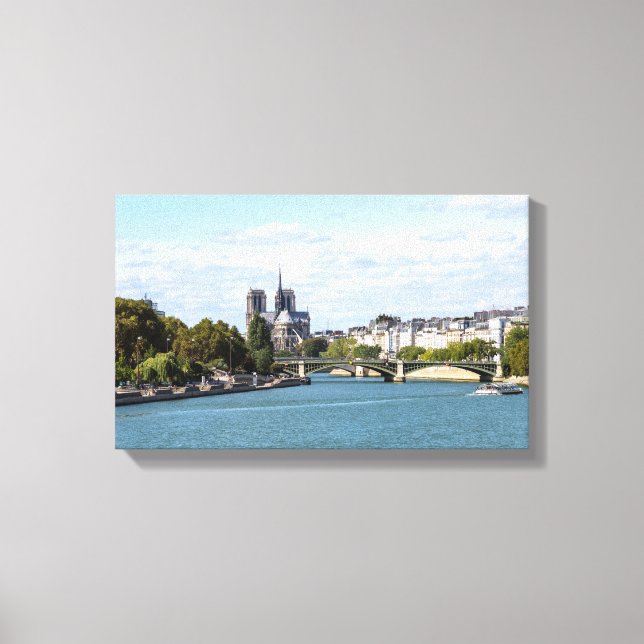 Toile Notre Dame de Paris vue depuis le Pont d'Austerlit (Recto)