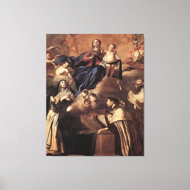 Toile Notre-Dame du Mont Carmel 1641 (Recto)