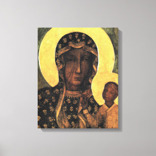 Toile Notre Dame Vierge Marie de Czestochowa Pologne Icô
