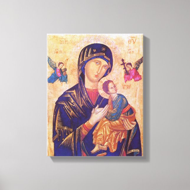 Toile Notre Mère de l'Icône d'aide perpétuelle. (Recto)