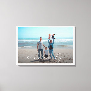 Toile Notre photo de famille personnalisée