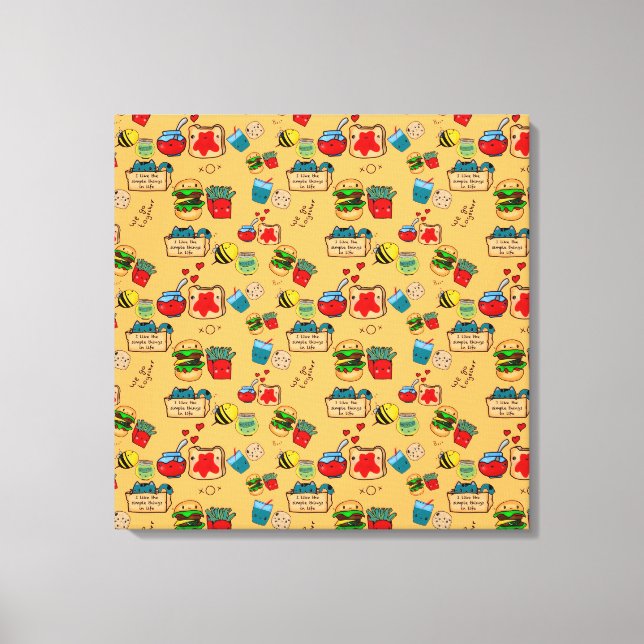 Toile Nous allons ensemble comme .. doodle art (Recto)