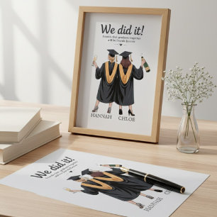Toile Nous l'avons fait Illustration de remise de diplôm
