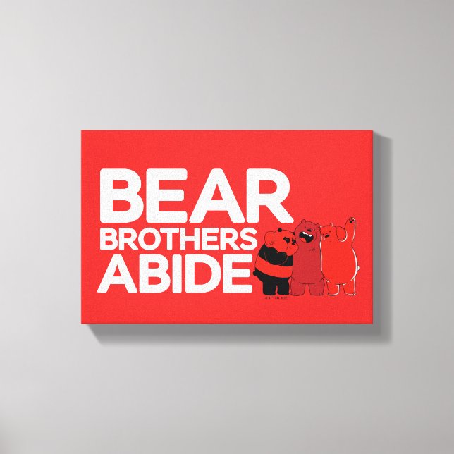 Toile Nous Ours nu - Ours Frères Abide (Recto)